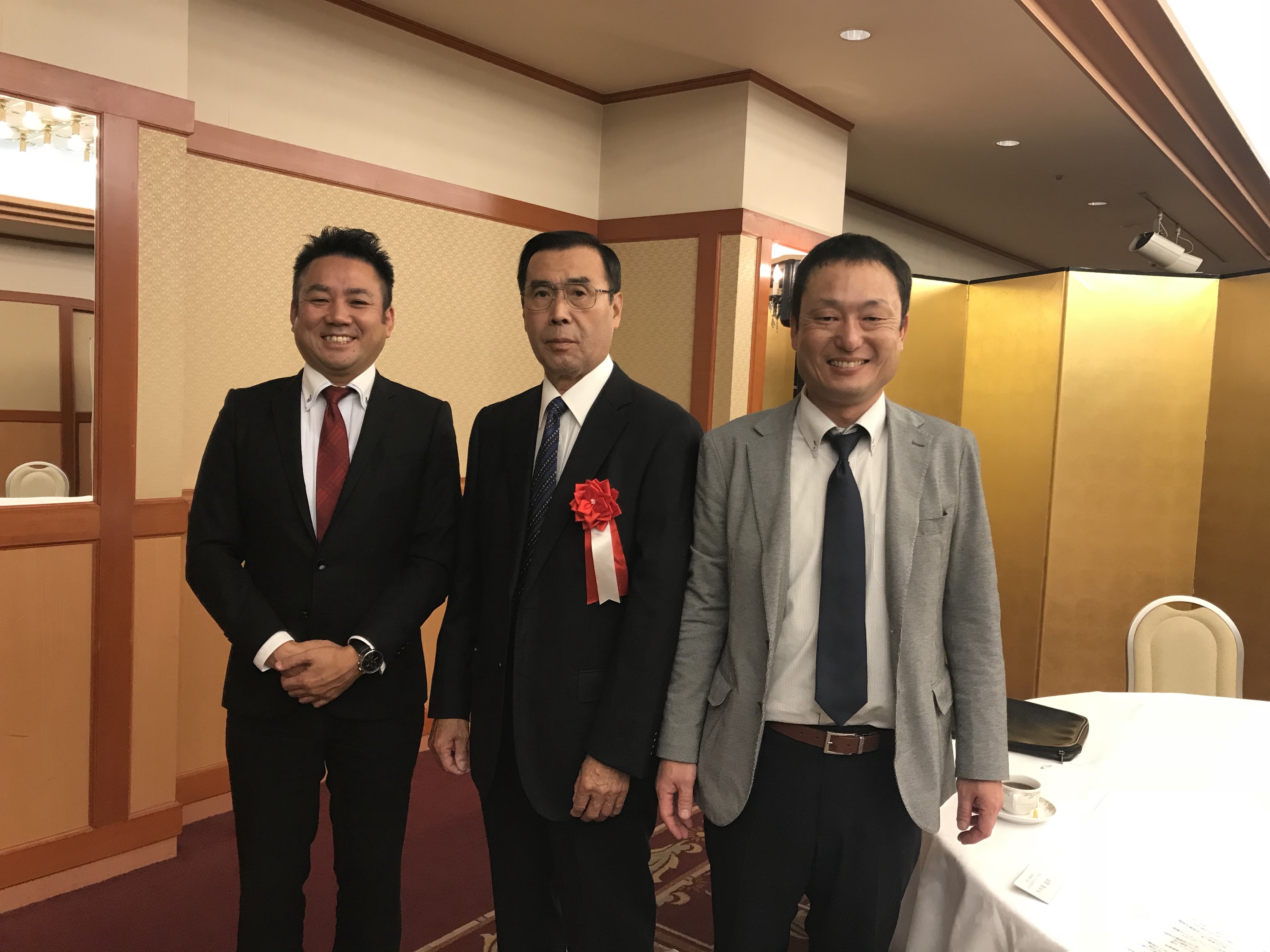 外木場義郎さんと久々再会。全国さく井協会