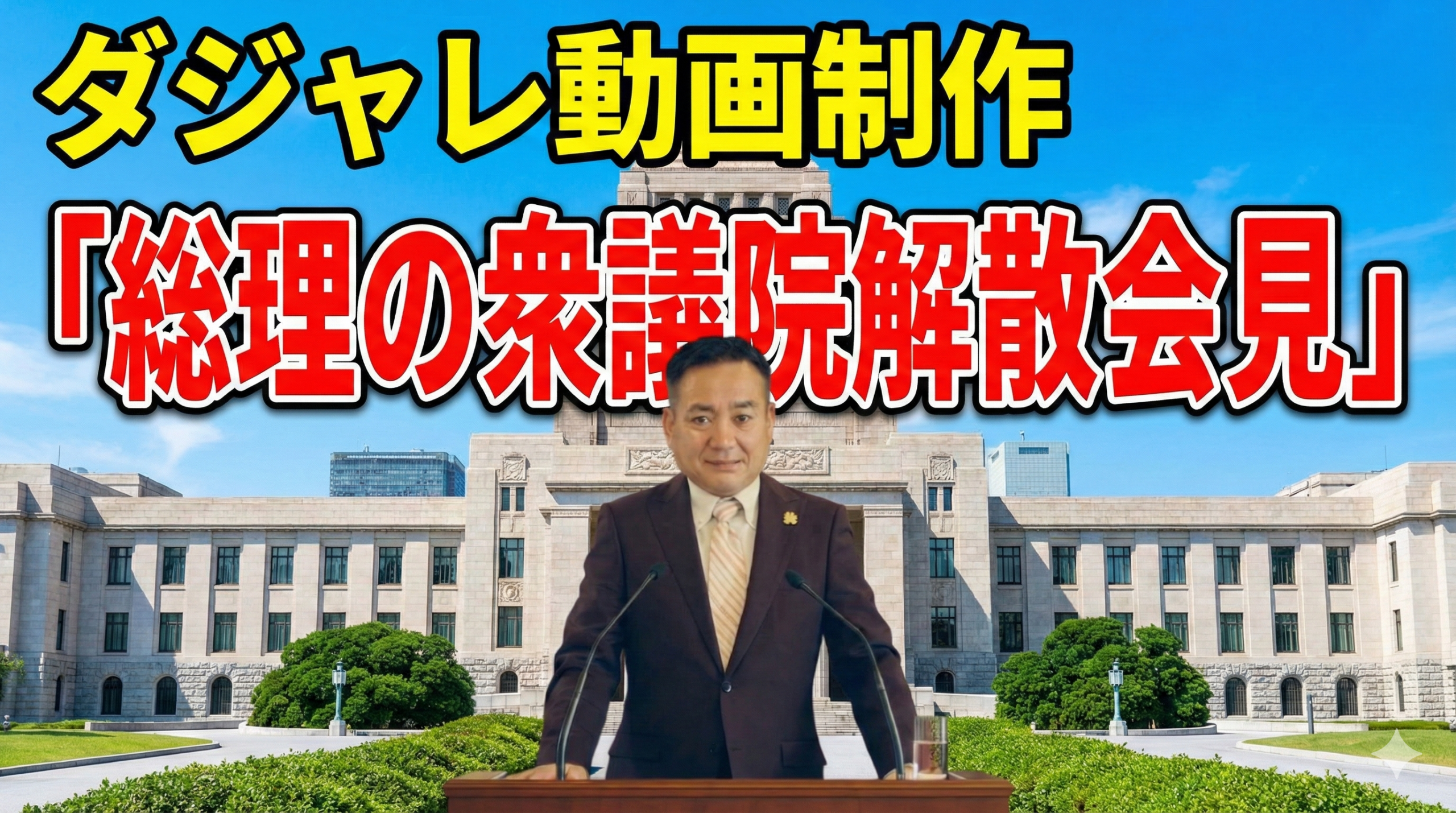Sora2で30分！総理記者会見をパロディ化したAI動画の作り方【YouTubeショート】