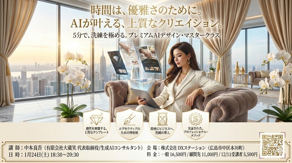 5分でプロ級チラシが完成！？AIチラシ構築セミナーを開催します【1月24日】